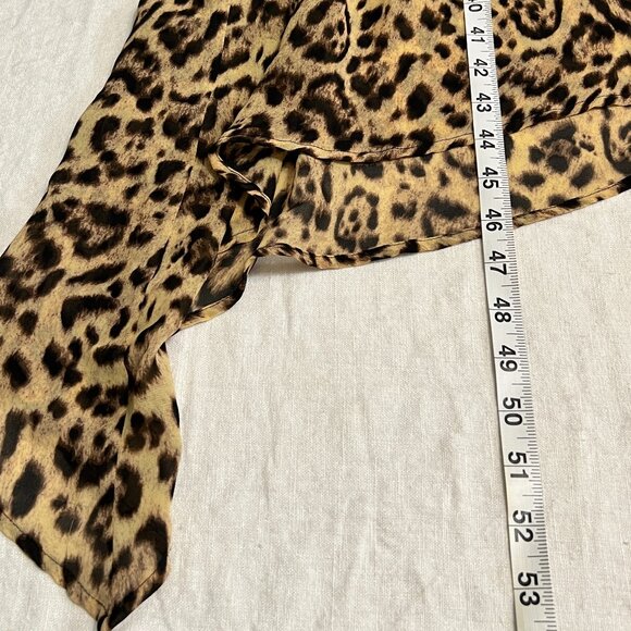 Torrid Plus Size 2X Leopard Print Sleeveless Asymmetrical Hem Dress Elatic Waist - Picture 8 of 9